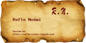 Refle Noémi névjegykártya